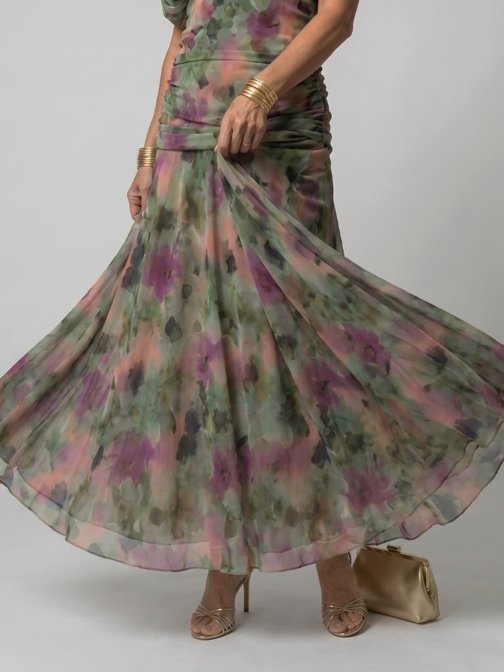 Violet &amp; Grace™ | Off Shoulder Flow Midi Dress