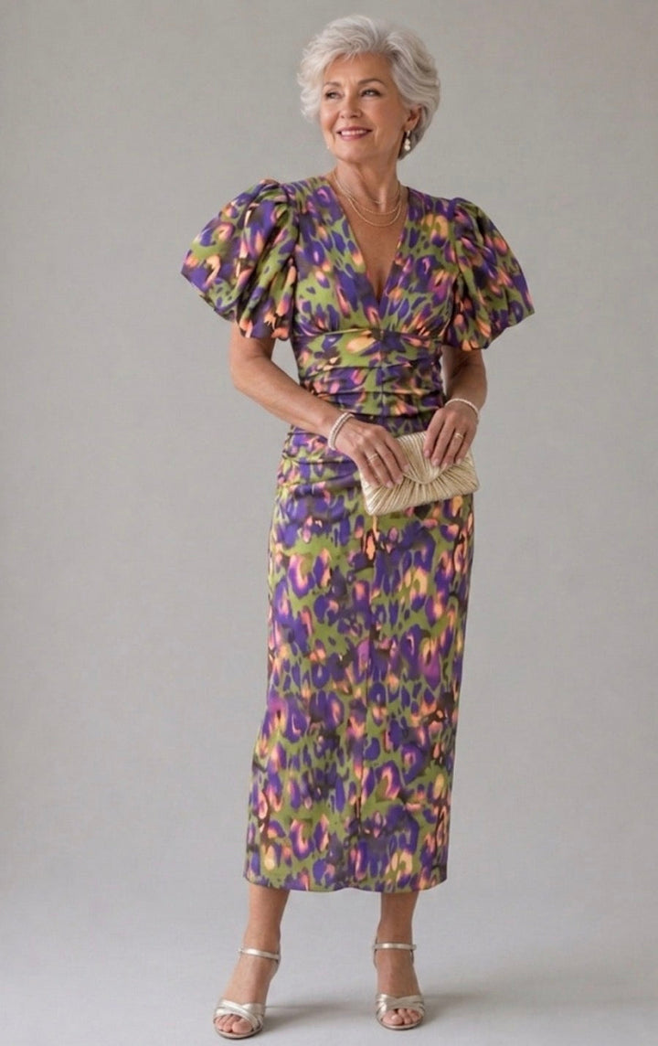 Violet &amp; Grace™ | Vivid Pleated Midi Dress