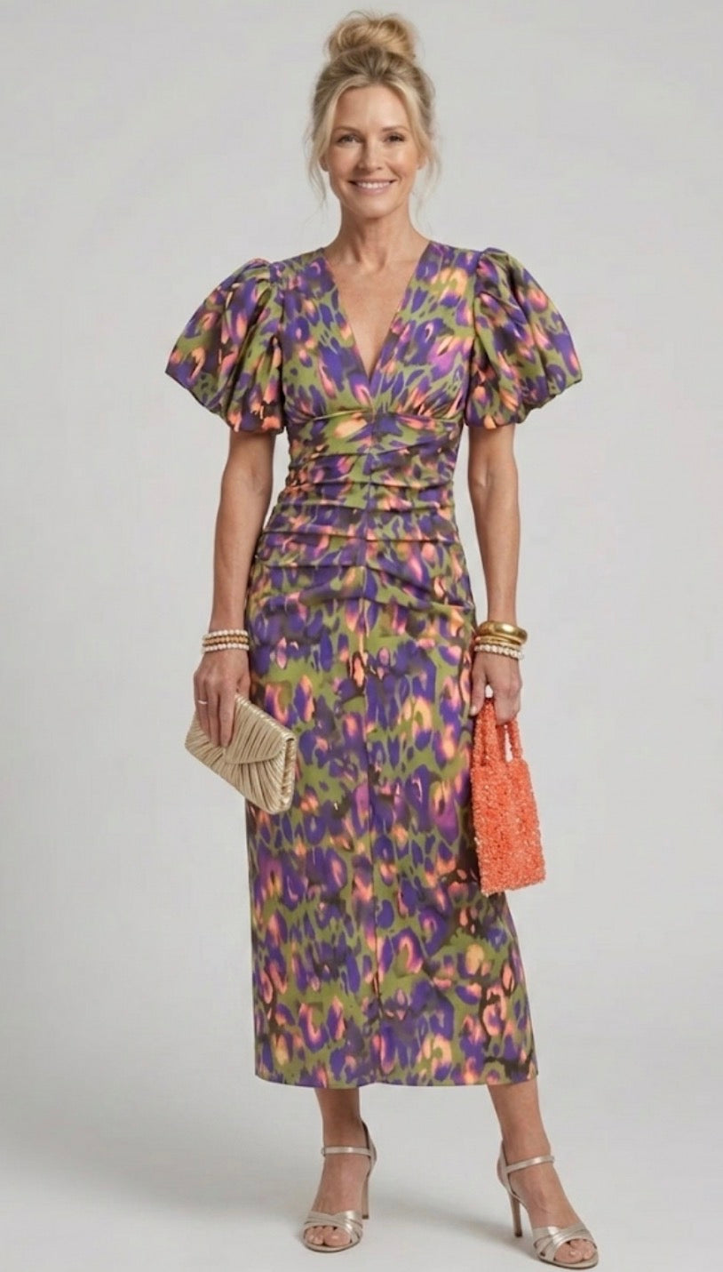Violet &amp; Grace™|Dress with Puff Sleeves
