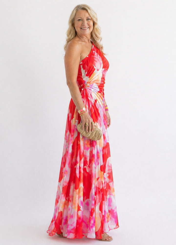 Violet &amp; Grace™ | Vibrant Tropical Evening Dress