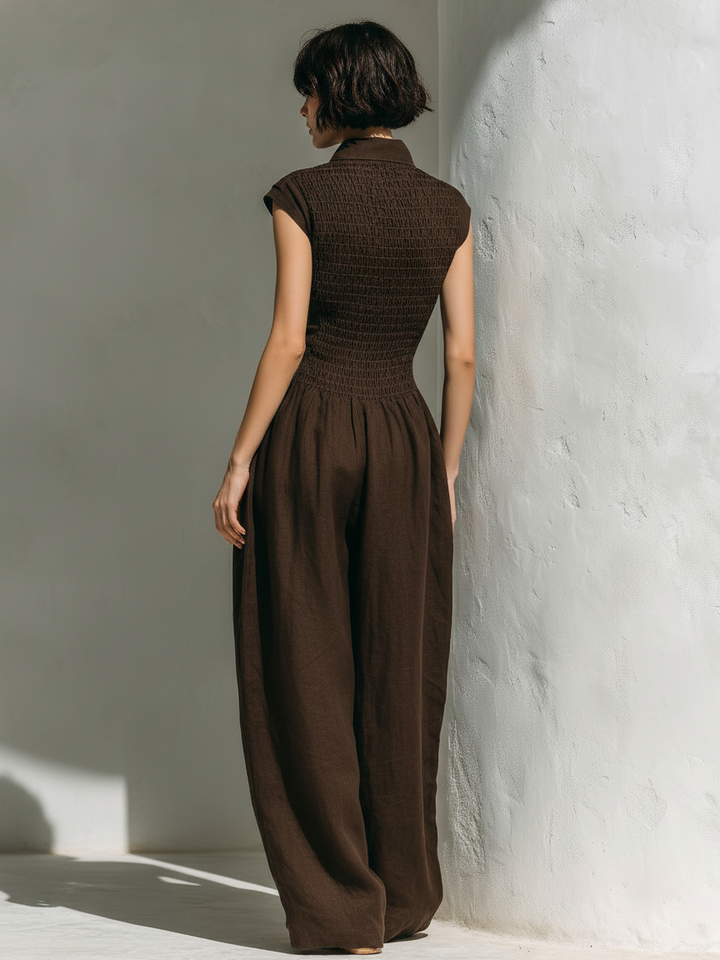 Anaïs - Minimalist Jumpsuit in Linen Blend