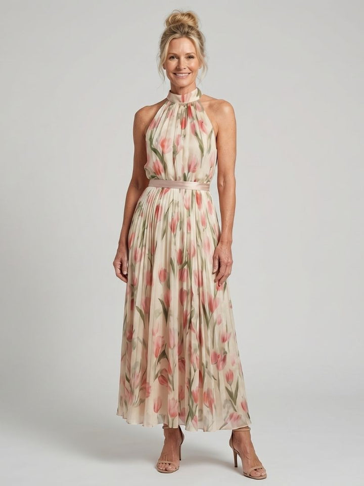 Violet &amp; Grace™ | Halter Neck Floral Midi Dress