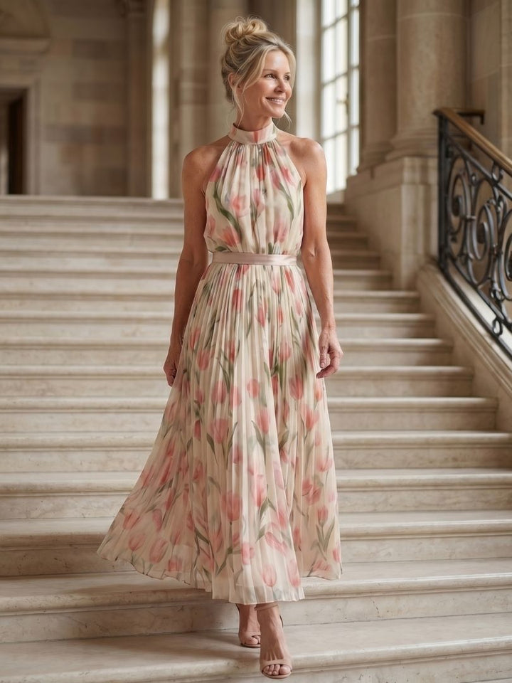 Violet &amp; Grace™ | Halter Neck Floral Midi Dress