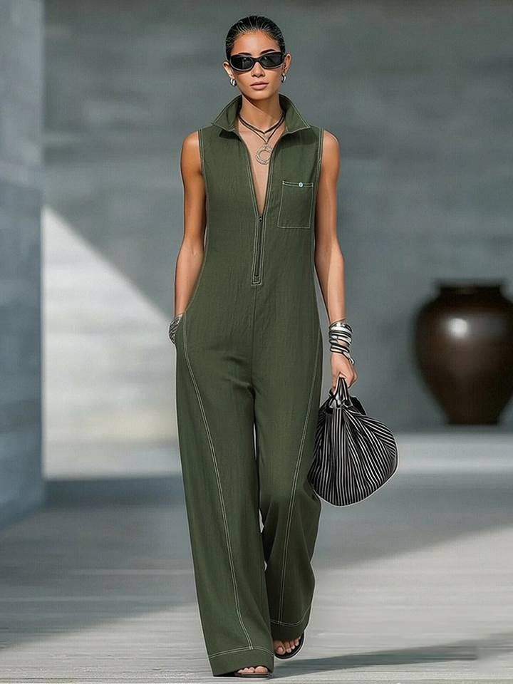 Noémie - Minimalist Sleeveless Jumpsuit