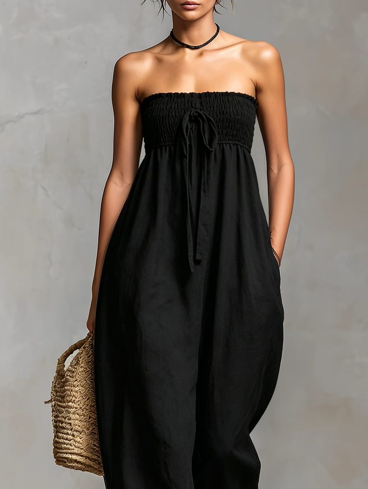 Fleur - Sleeveless Linen Blend Jumpsuit