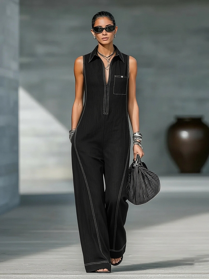 Noémie - Minimalist Sleeveless Jumpsuit